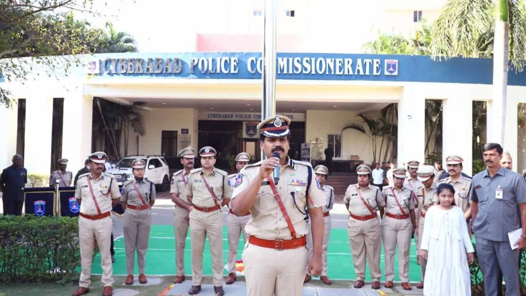 Cyberabad CP Marks Republic Day at Cyberabad CPO