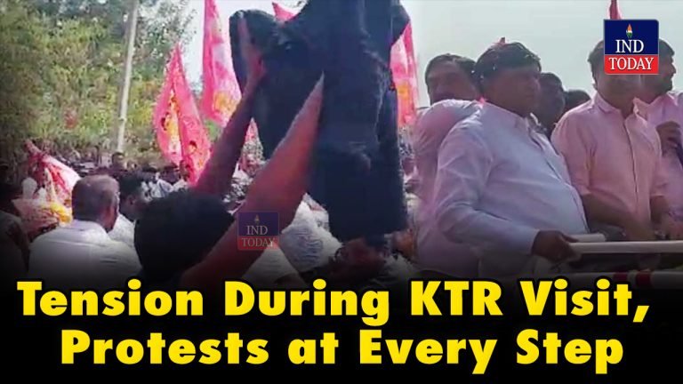 Tension During KTR Visit: Protests at Every Step
