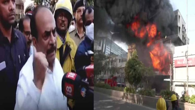 Home Minister Inspects Fire Accident Site, Assures Support To Affected People