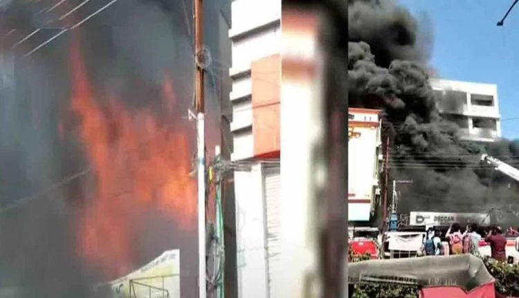 Uncontrollable Fire Even After Six Hours, Danger Of Building Collapse