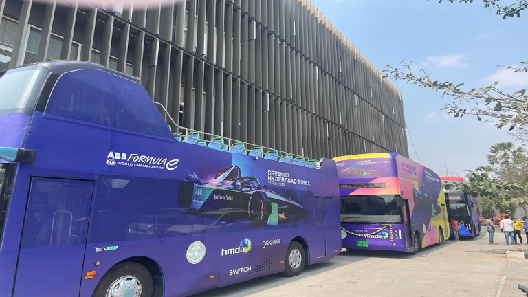 First Electric Double-Decker Buses Come Onto the Streets of Hyderabad