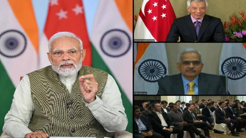 Modi and Singapore PM Witness Launch of Payment Interface Linkage ...