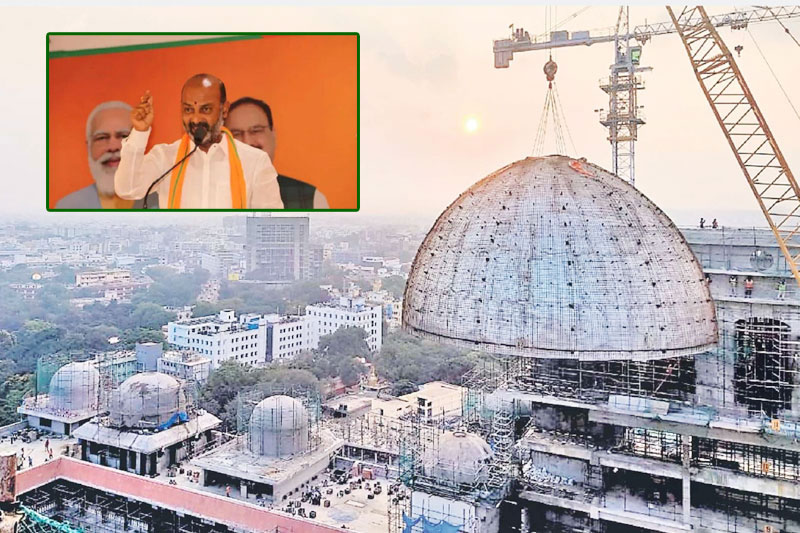 Harish Rao Reacted To BJP Threat to Demolish Domes of New Secretariat