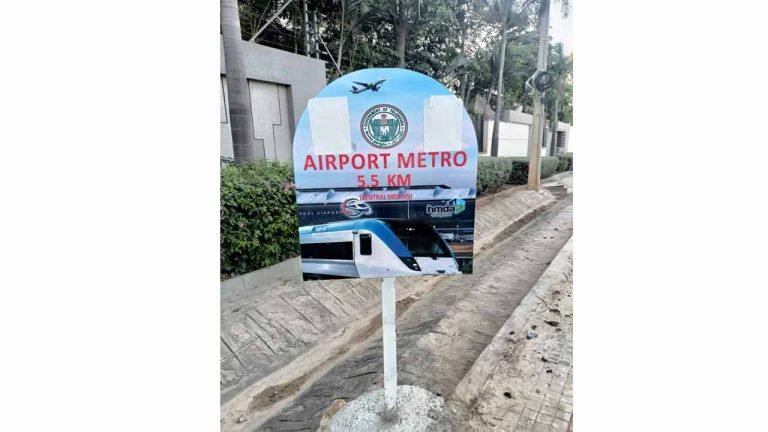Peg marking for Airport Metro begins