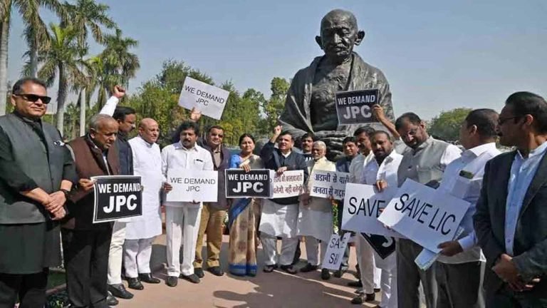 BRS And AAP Members Continue Protest: Demanding JPC Probe On Adani Row