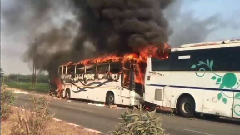 Two RTC Buses Caught Fire In Suryapet
