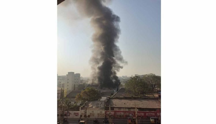 Huge Fire Broke Out In A Warehouse At Erragadda