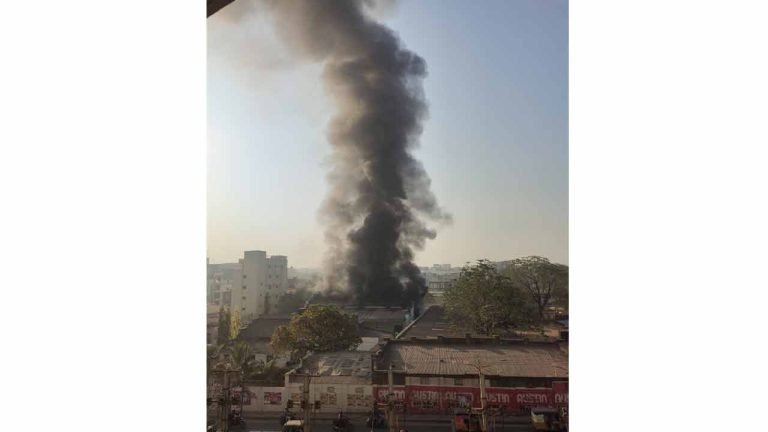 Huge Fire Broke Out In A Warehouse At Erragadda