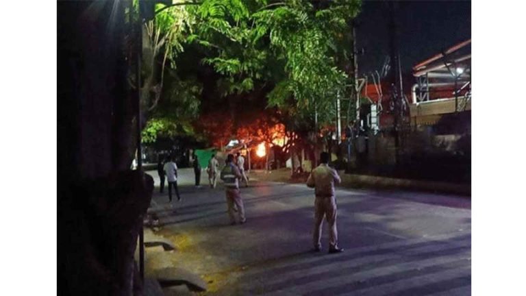 One Burnt Alive In A Car Garage Fire Accident At Abids 