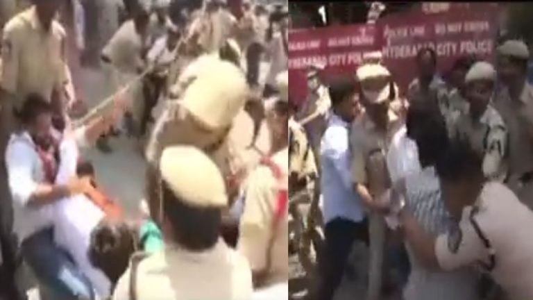 TSPSC Paper Leak Case: ABVP Students Attempt To Seize Minister Quarters, Tension Prevails