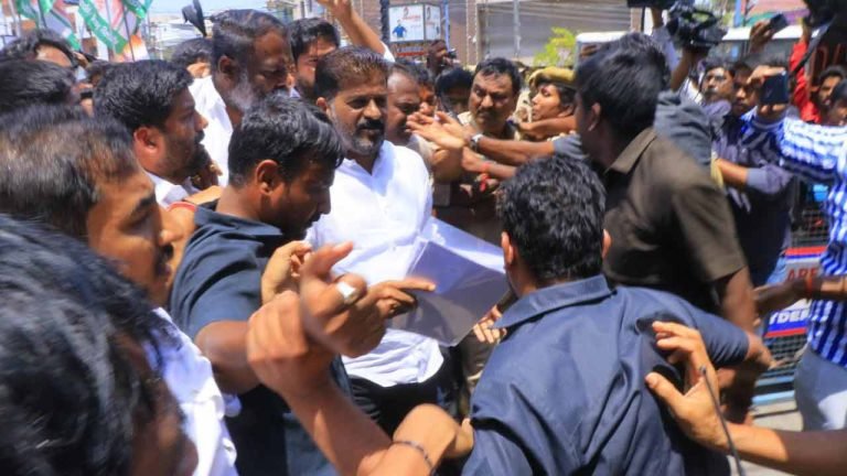 Police Stopped Revanth Reddy When He Was Going SIT Office With Evidence