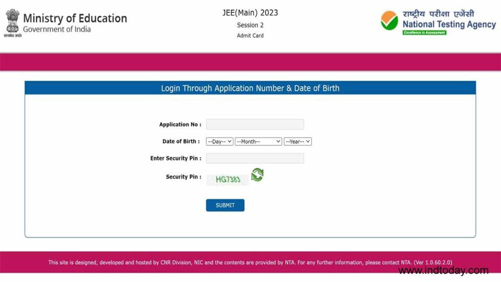 JEE Mains 2023 Session 2 Admit Card On Website