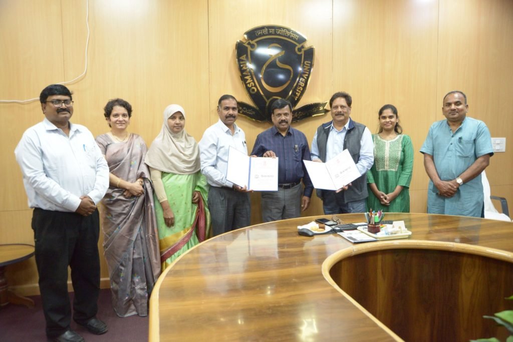 MoU Between Dept of Microbiology and Sri BioAesthetics at Osmania University