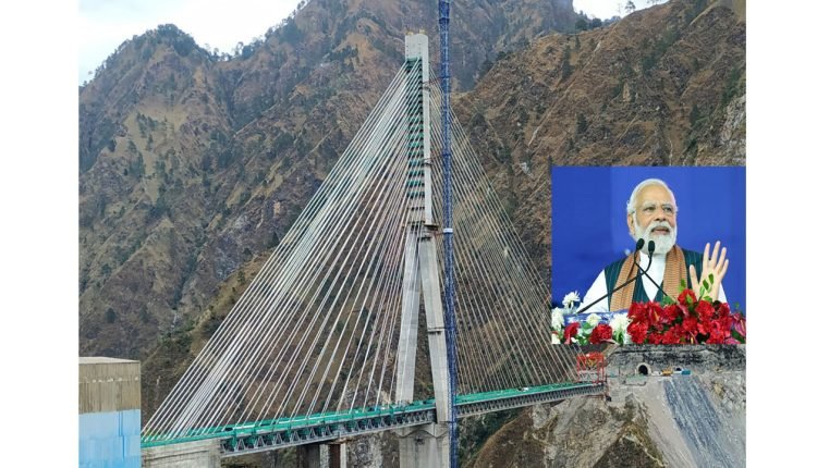 PM praises the completion of India’s first cable-stayed rail bridge