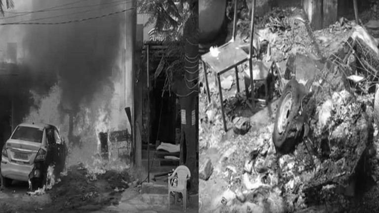 Massive Fire in Mechanic Shop at Borabanda