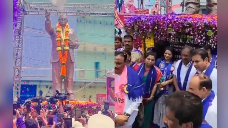 KTR Unveiled the Statue of Dr. BR Ambedkar at Punjagutta