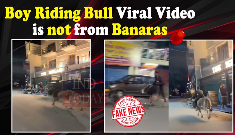 Boy Riding Bull Viral Video is NOT from Banaras | INDToday