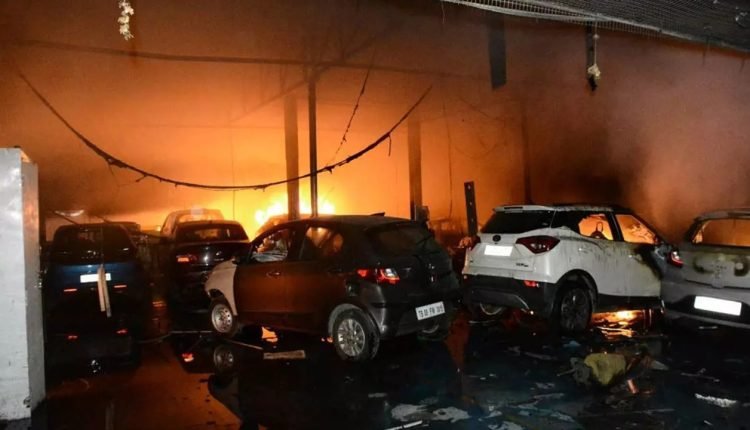 Massive fire breaks out from timber depot at LB Nagar