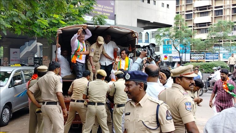 Tense Atmosphere At Gandhi Bhavan Over Bajrang Dal Activists Called Reciting Hanuman Chalisa: Heavy Police Deployed