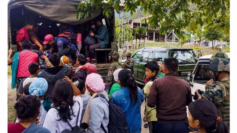 75 Students From Manipur Reached Shamshabad Airport 