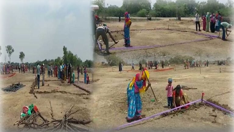 Struggle Of The Poor For Huts: Again Set Up With Sarees