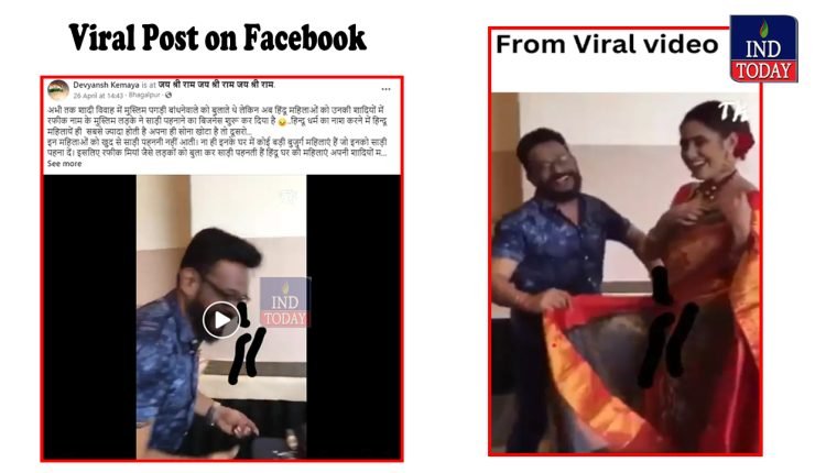 The Truth About Viral Video: Muslim Man Draping Saree on Hindu Woman