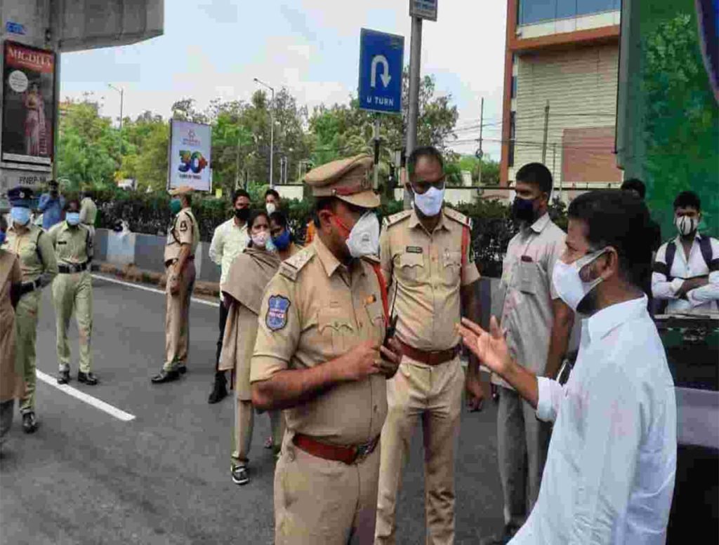 City Police Stopped Revanth Reddy from Visiting Secretariat