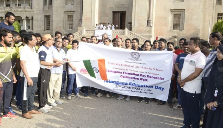 OU Celebrated "Telangana Vidya Dinotsavam - 2023 By Morning 2K Walk