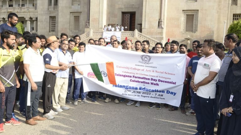 OU Celebrated "Telangana Vidya Dinotsavam - 2023 By Morning 2K Walk