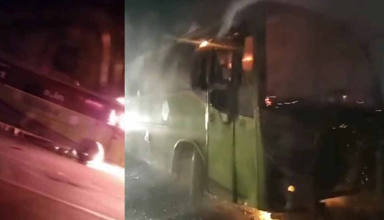Passengers Miraculously Survive As Bus Catches Fire 