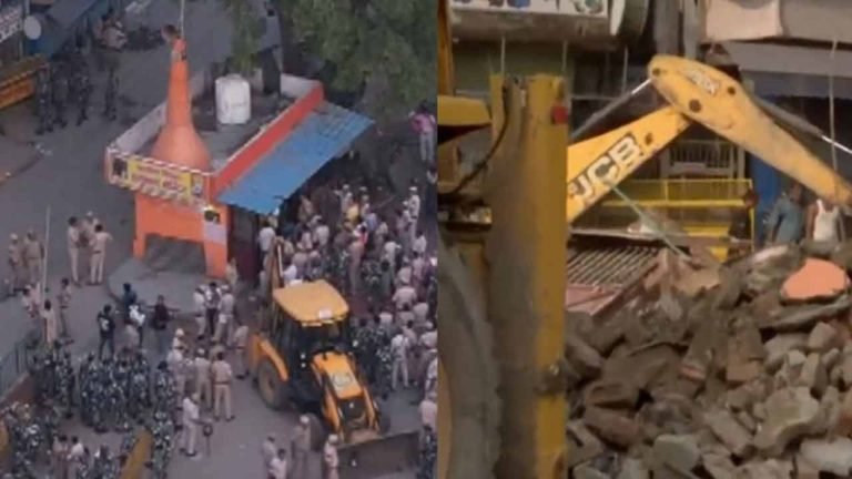 Temple And Dargah Demolished Amid High Police Security