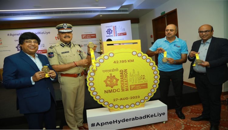 Hyderabad Runners Society, NMDC And Govt Announced the 12th edition of the Annual NMDC Hyderabad Marathon 2023