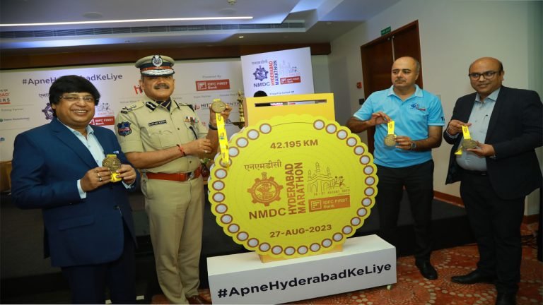 Hyderabad Runners Society, NMDC And Govt Announced the 12th edition of the Annual NMDC Hyderabad Marathon 2023
