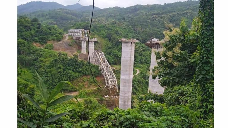 Under the construction railway bridge collapses in Mizoram, 17 killed