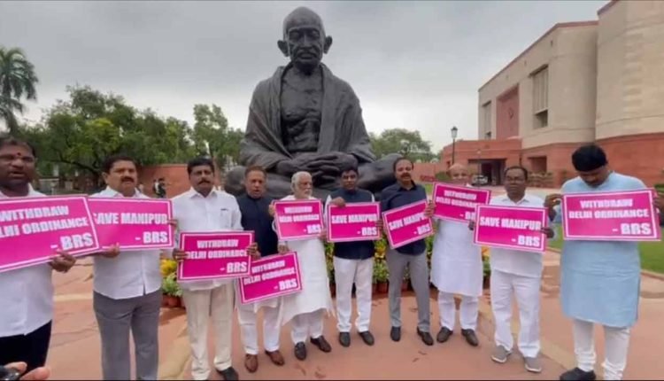 Delhi Ordinance Bill Is Undemocratic: BRS MPs Stage Protest