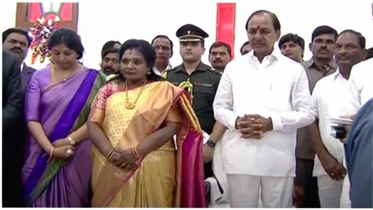 Governor And CM KCR Inaugurated Worship Places At The Secretariat