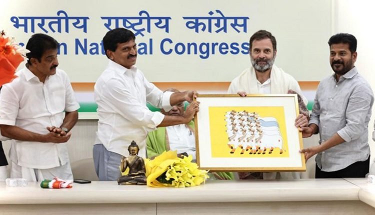 Jupally Along With His Supporters And Prominent Leaders Joined Congress