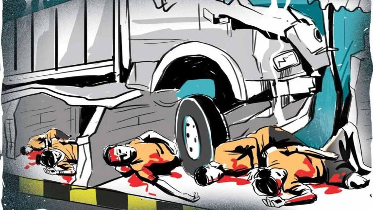 Dangerous Driving Of Lorry Cause Damage To 15 Bikes: One Injured