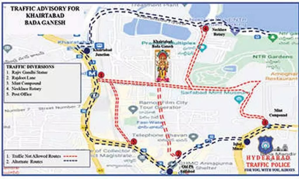 Traffic Advisory Issued for Khairatabad Ganesh