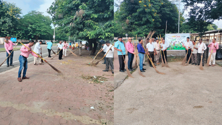 OFMK Organized a Cleanliness drive at Ordnance Factory Medak estate