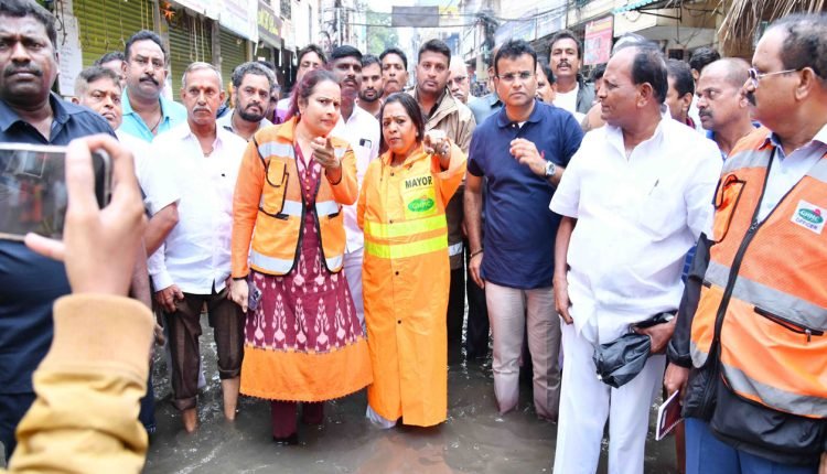 Hyderabad Rains: Mayor inspects several low-lying areas of the city