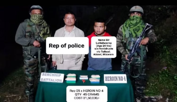 Heroin Worth Rs 4.82 Crore Seized in Mizoram