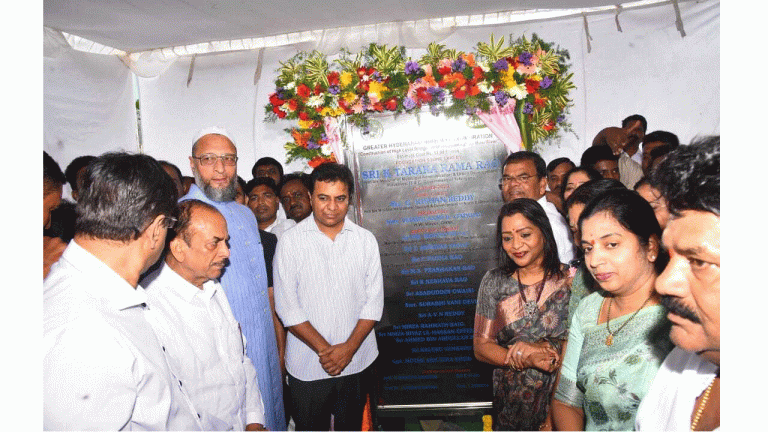 KTR lays foundation for construction of new bridges across the Musi River