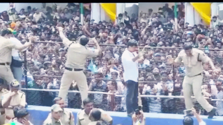 Police Officers Dance During Ganesh Shobha Yatra