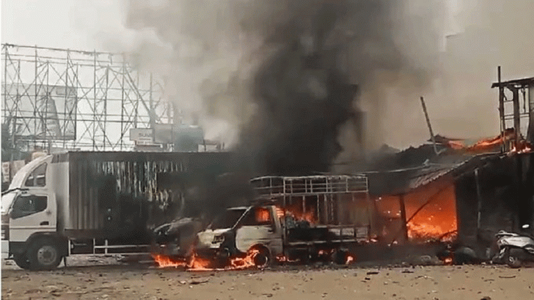 Fire Broke Out At A Cracker Shop In Bengaluru 