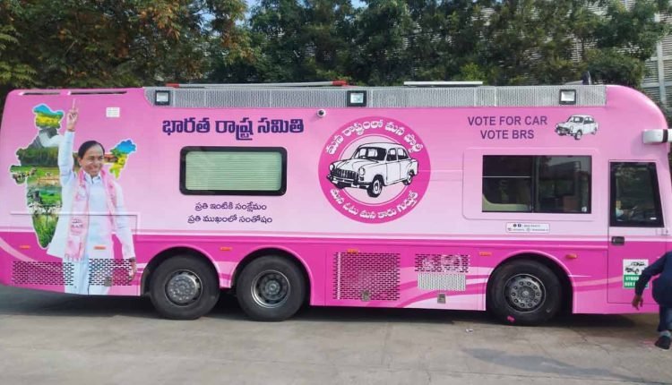 Akhilesh Yadav Gifts Luxury Poll Campaign Bus To KCR 