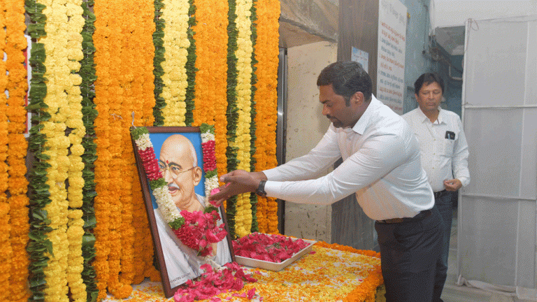 Father of the Nation Mahatma Gandhi is an example of unity and equality: Commissioner