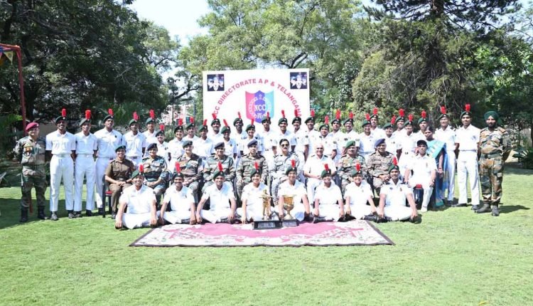 NCC Cadets of AP & T Directorate were felicitated for their outstanding performance at the All India Nau Sainik Camp