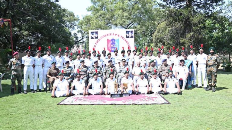 NCC Cadets of AP & T Directorate were felicitated for their outstanding performance at the All India Nau Sainik Camp