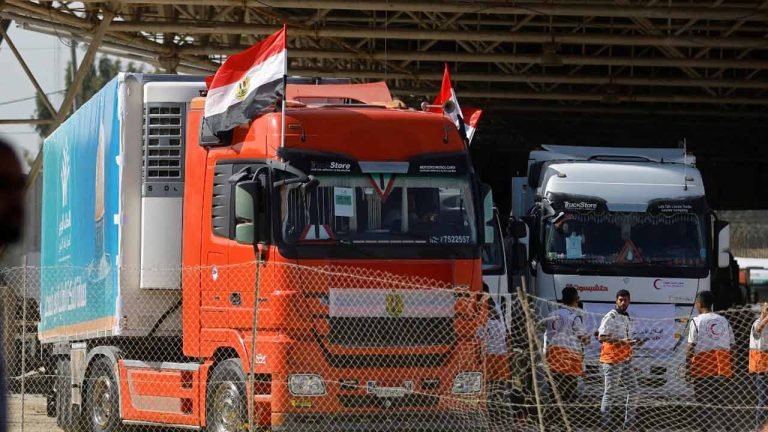 Israel-Hamas War: First Aid Trucks Enter Gaza As Rafah Crossing On Border Opens
